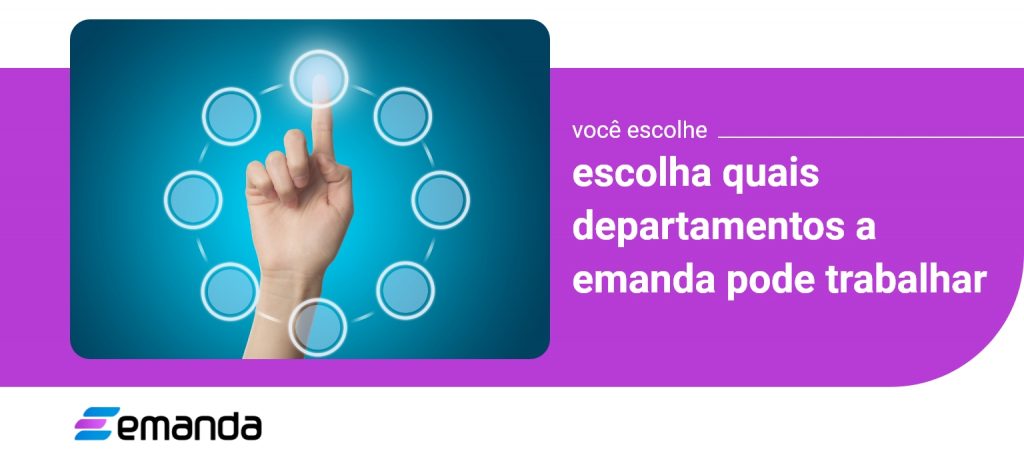 Escolha quais departamentos a Emanda pode trabalhar